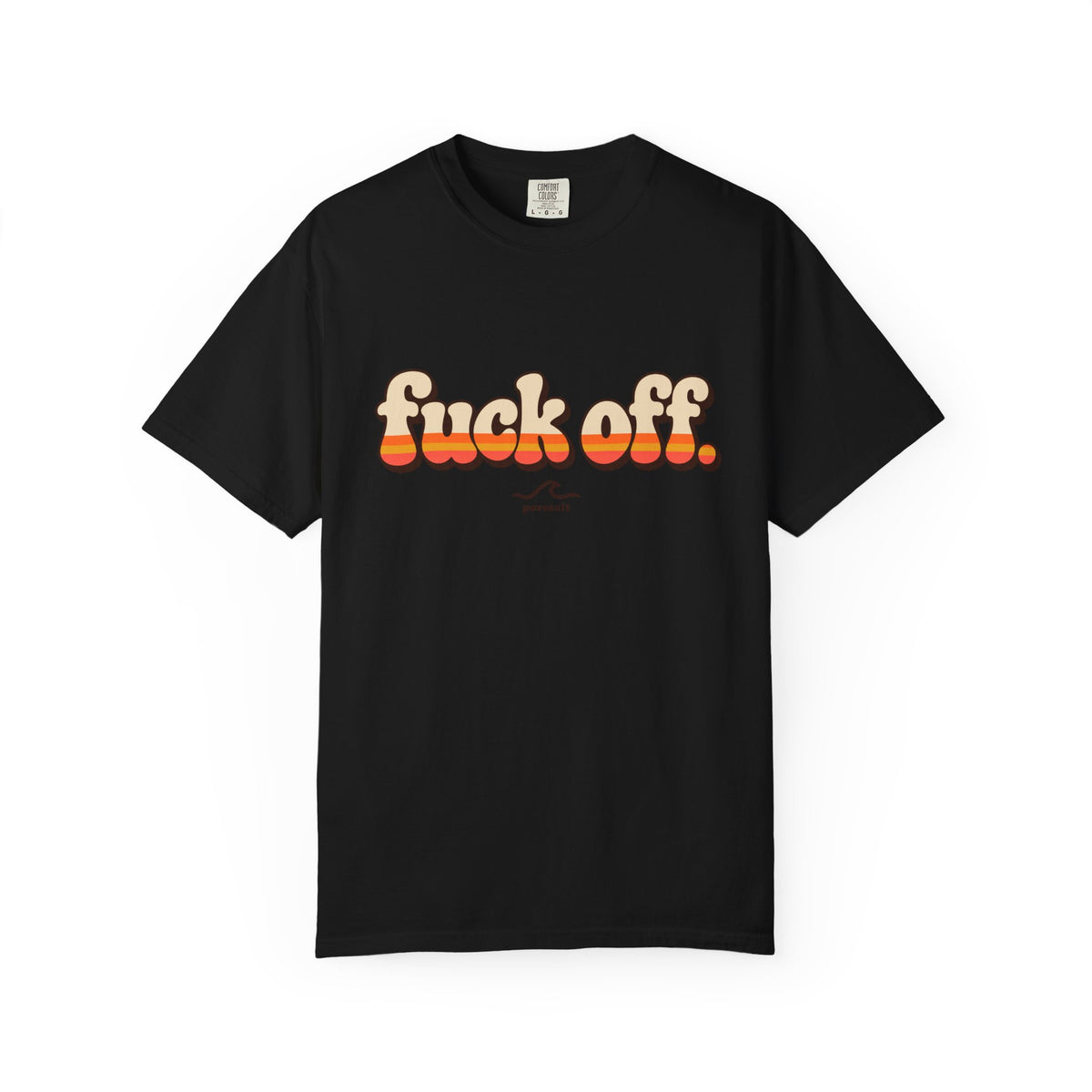 Retro 'fuck off.' typography T-shirt | bold script tee