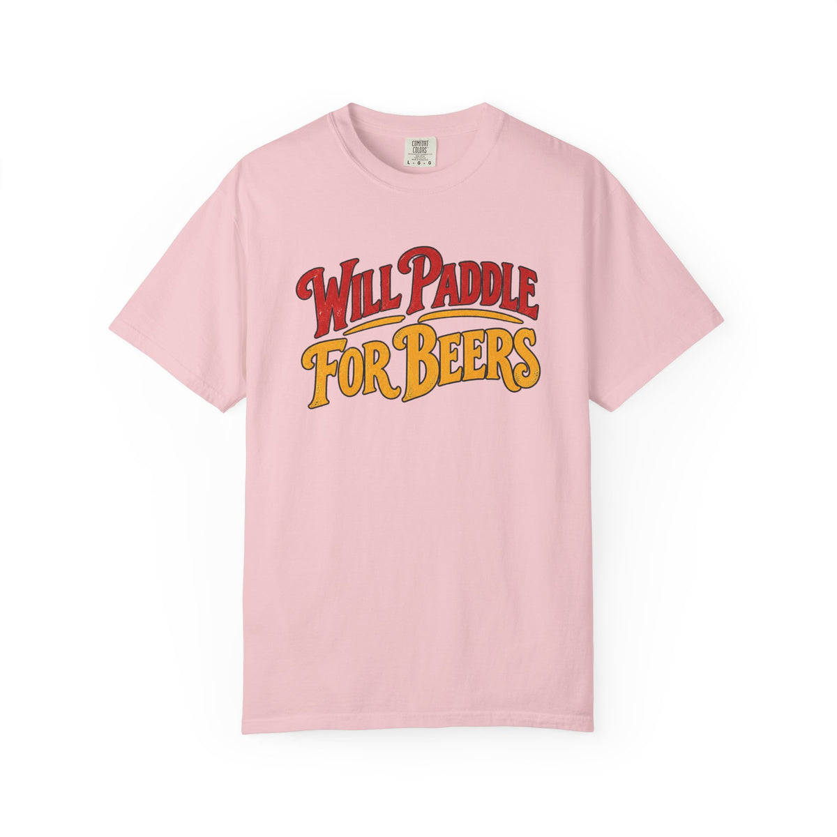 Will Paddle For Beers Tee | Funny Surf Beer Shirt | Kayak SUP Paddle T-Shirt | Comfort Colors Surfer Gift