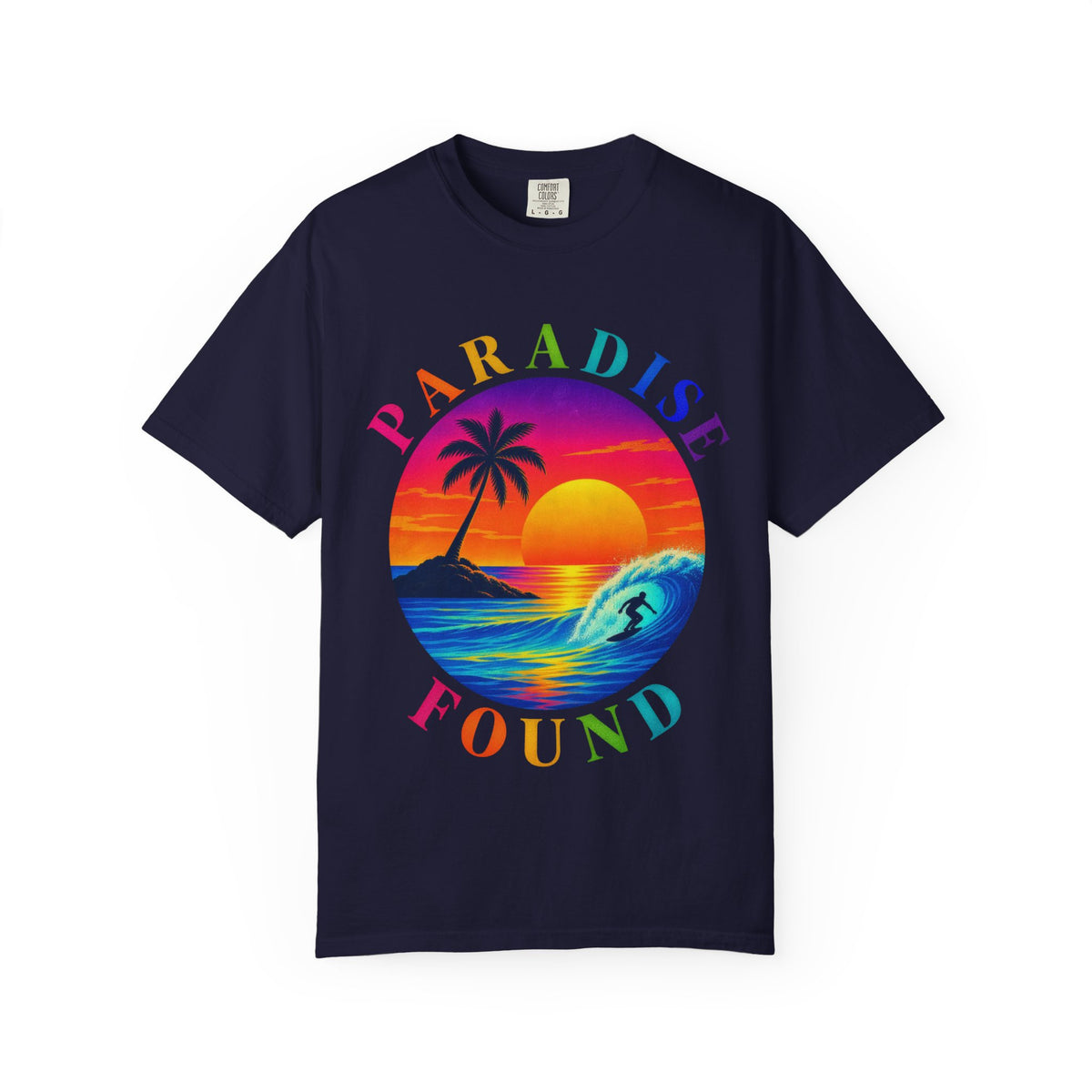 Paradise Found Tee | Tropical Island Shirt | Retro Palm T-Shirt | Comfort Colors