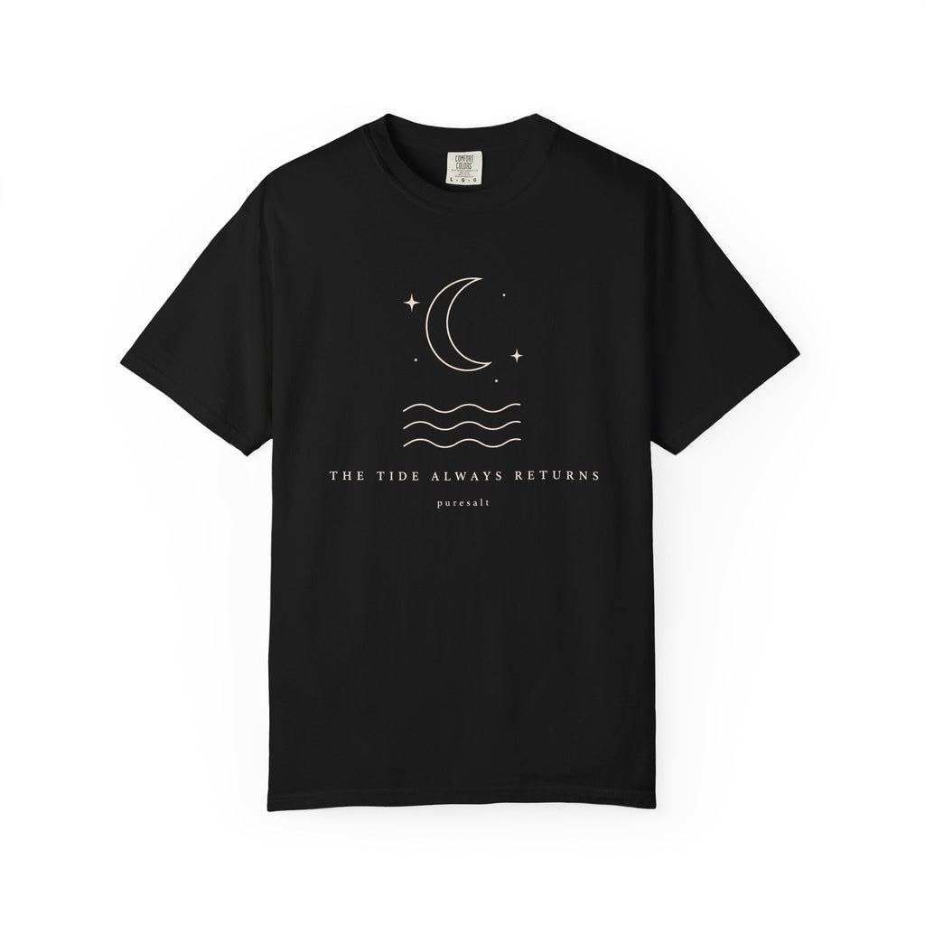 Moon Tide Graphic T‑Shirt — "The Tide Always Returns"