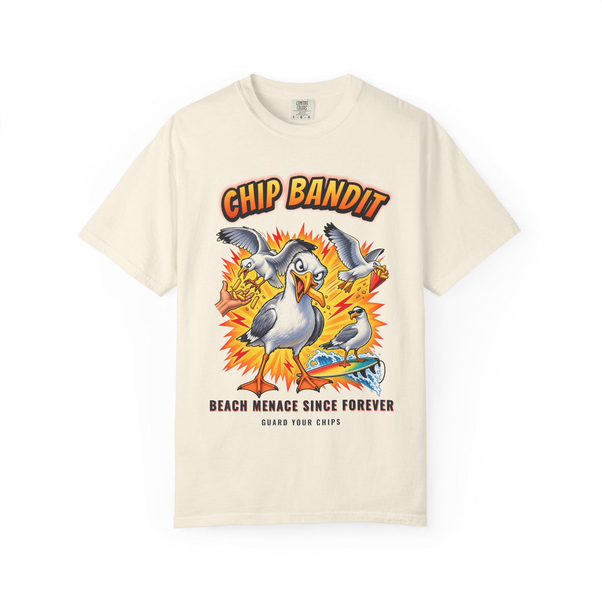 Seagull Chip Bandit Shirt | Funny Aussie Beach Tee | Comfort Colors T-Shirt