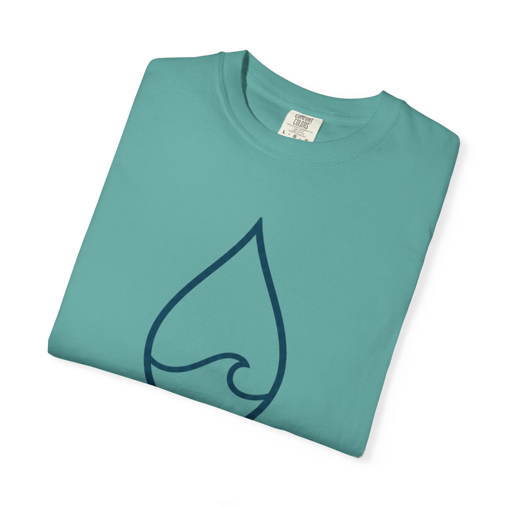 Salt Heals Tee | Minimalist Water Drop Wave Shirt | Ocean Healing T-Shirt | Comfort Colors Chalky Mint