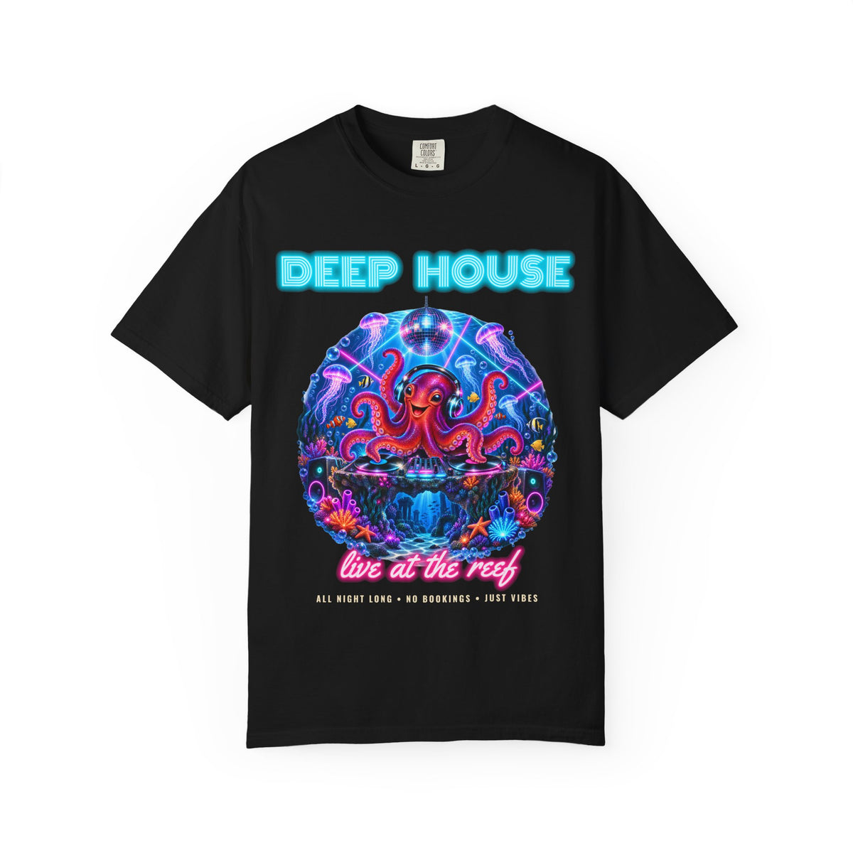 Octopus DJ Shirt | Deep House Rave Bootleg Tee | Comfort Colors T-Shirt