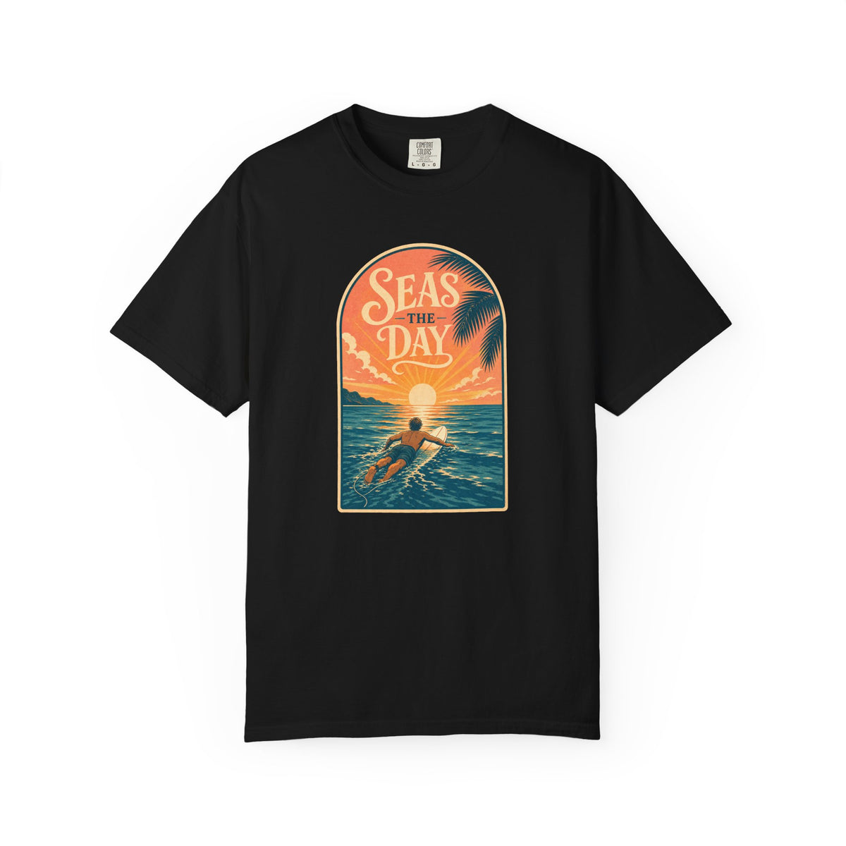 Seas The Day Tee | Vintage Ocean Shirt | Retro Beach T-Shirt | Comfort Colors Gift