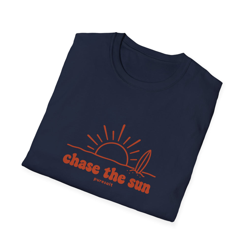 Chase the Sun Surf T-Shirt — Retro Beach Graphic Tee