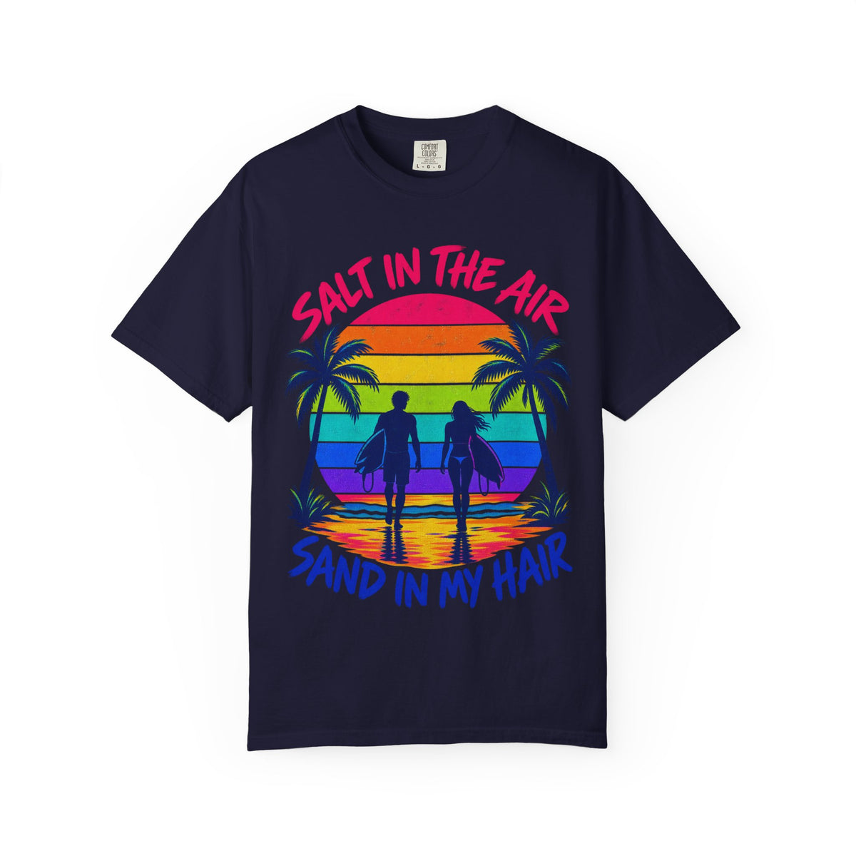 Salt In The Air Tee | Ocean Breeze Shirt | Retro Beach T-Shirt | Comfort Colors
