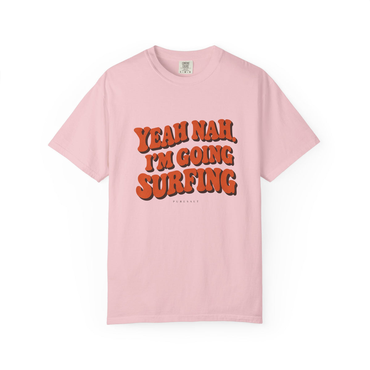 Yeah Nah I'm Going Surfing T-shirt | Retro Orange Surf Quote