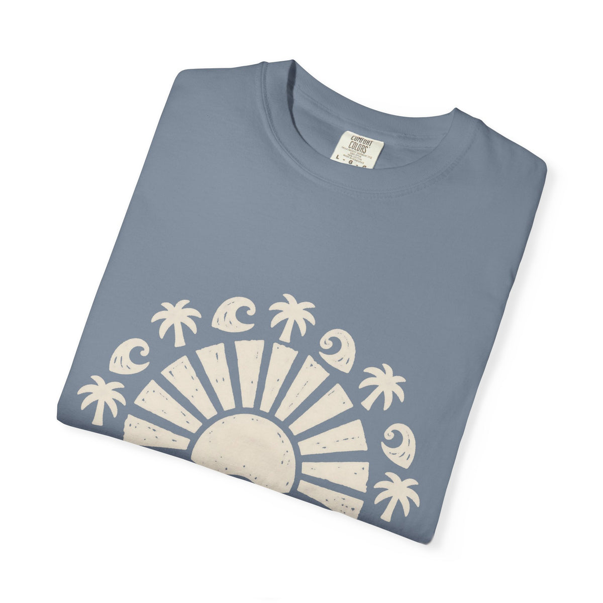 Linocut Sun Wave Shirt | Minimal Palm Medallion Tee | Comfort Colors T-Shirt