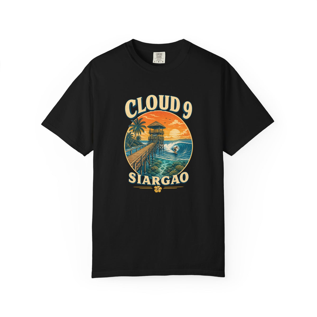 Cloud 9 Siargao Tee | Siargao Surf Shirt | Retro Beach T-Shirt | Comfort Colors Gift