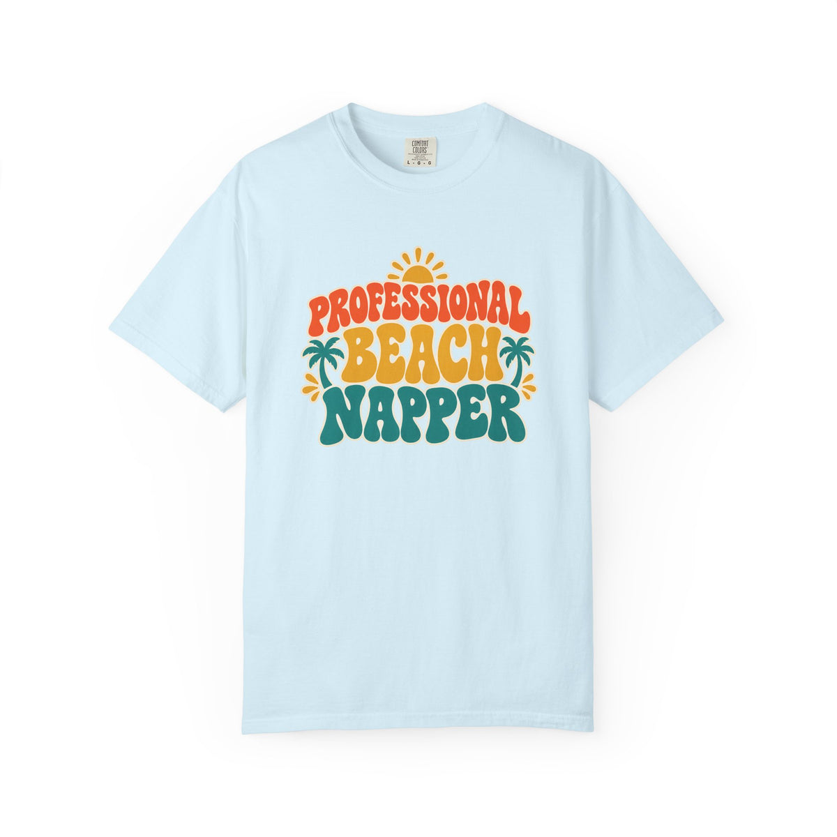 Professional Beach Napper Tee | Funny Beach Shirt | Retro Sun & Palm Vacation T-Shirt | Comfort Colors Beach Gift