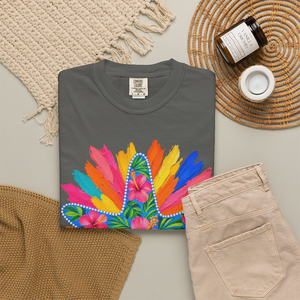 Floral Starfish Shirt | Hibiscus Sunburst Beach Tee | Comfort Colors T-Shirt
