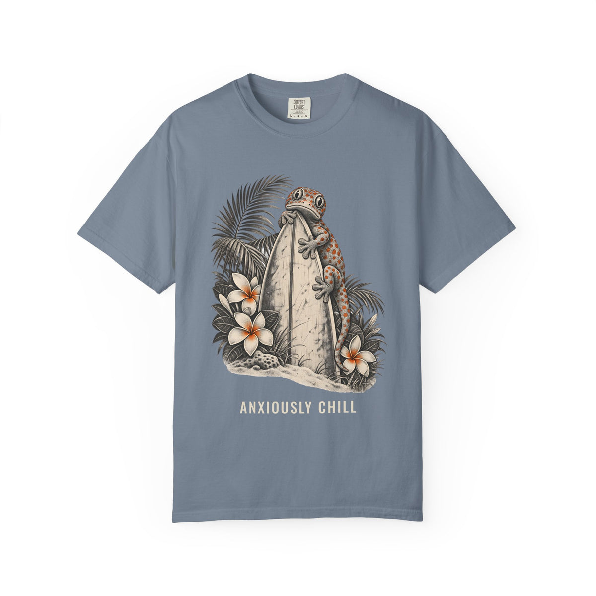 Anxiously Chill Gecko Shirt | Funny Lizard Vintage Tee | Comfort Colors T-Shirt