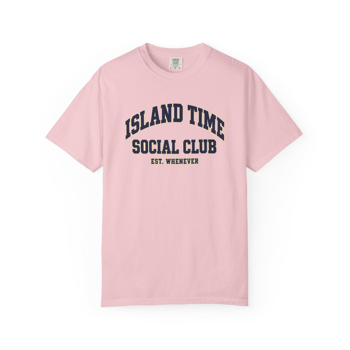 Island Time Social Club Tee | Est. Whenever | Varsity Beach T-Shirt | Comfort Colors Vacation Shirt