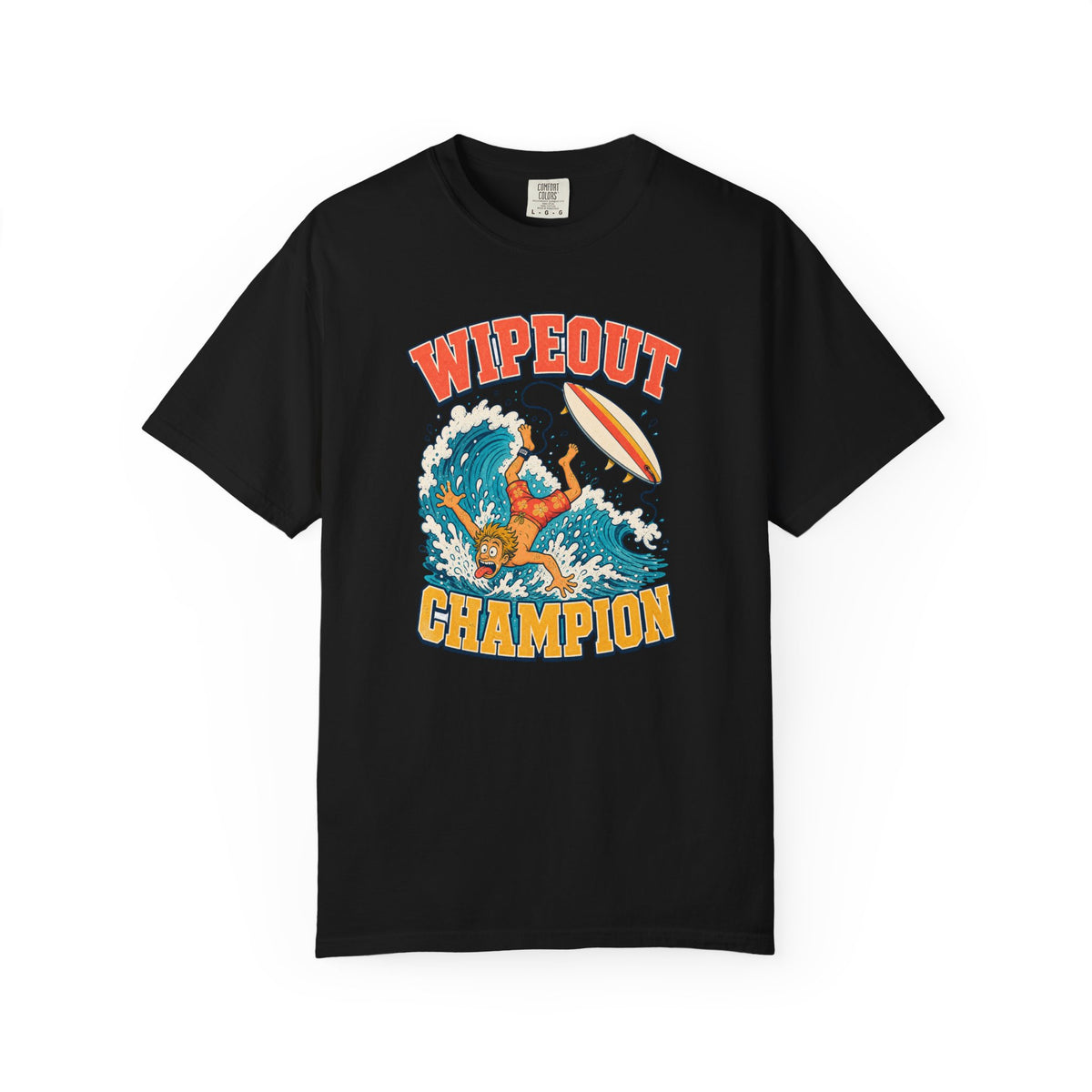 Wipeout Champion Tee | Funny Surfer T-Shirt | Retro Beach T-Shirt | Comfort Colors Gift