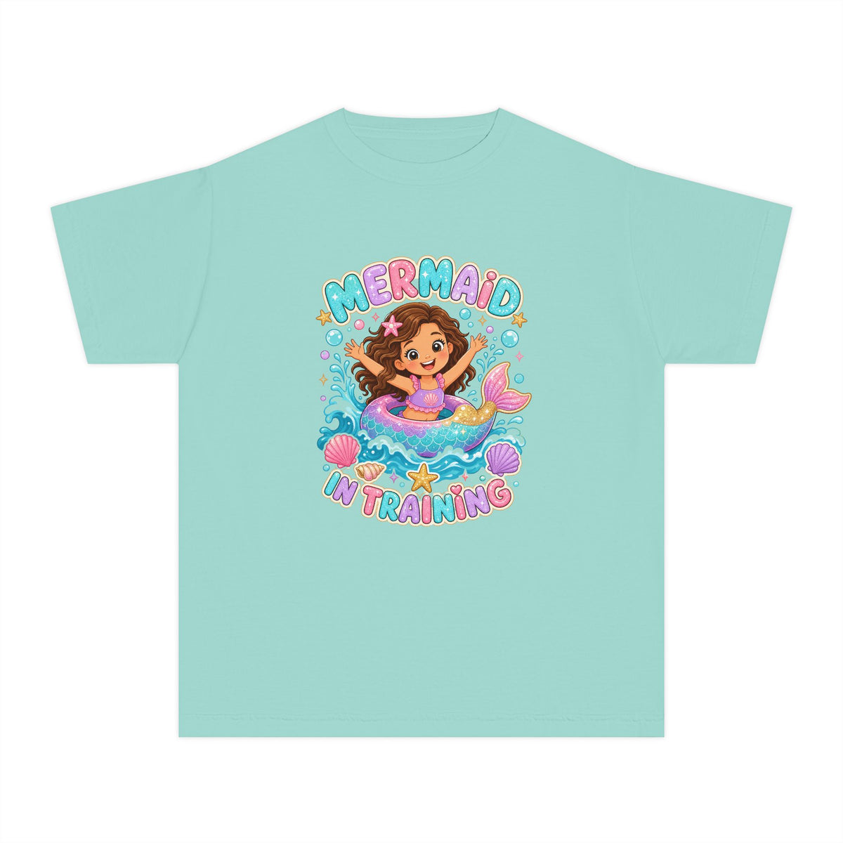 Mermaid In Training Kids Tee | Mermaid Kids Shirt | Youth Beach T-Shirt | Surf Kid Gift