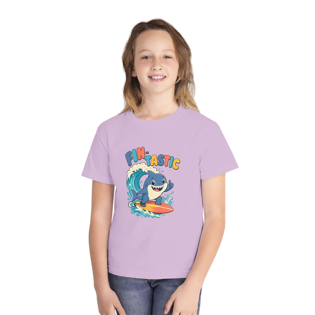Fin-Tastic Kids Tee | Shark Surf Kids Shirt | Youth Beach T-Shirt | Surf Kid Gift