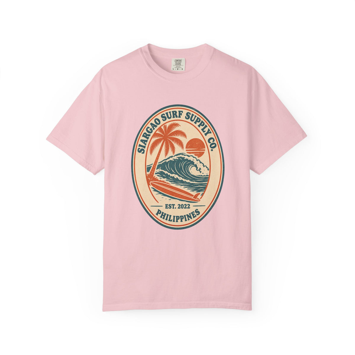 Siargao Surf Supply Co Tee | Vintage Surf Shop Badge Shirt | Philippines Surf T-Shirt | Comfort Colors