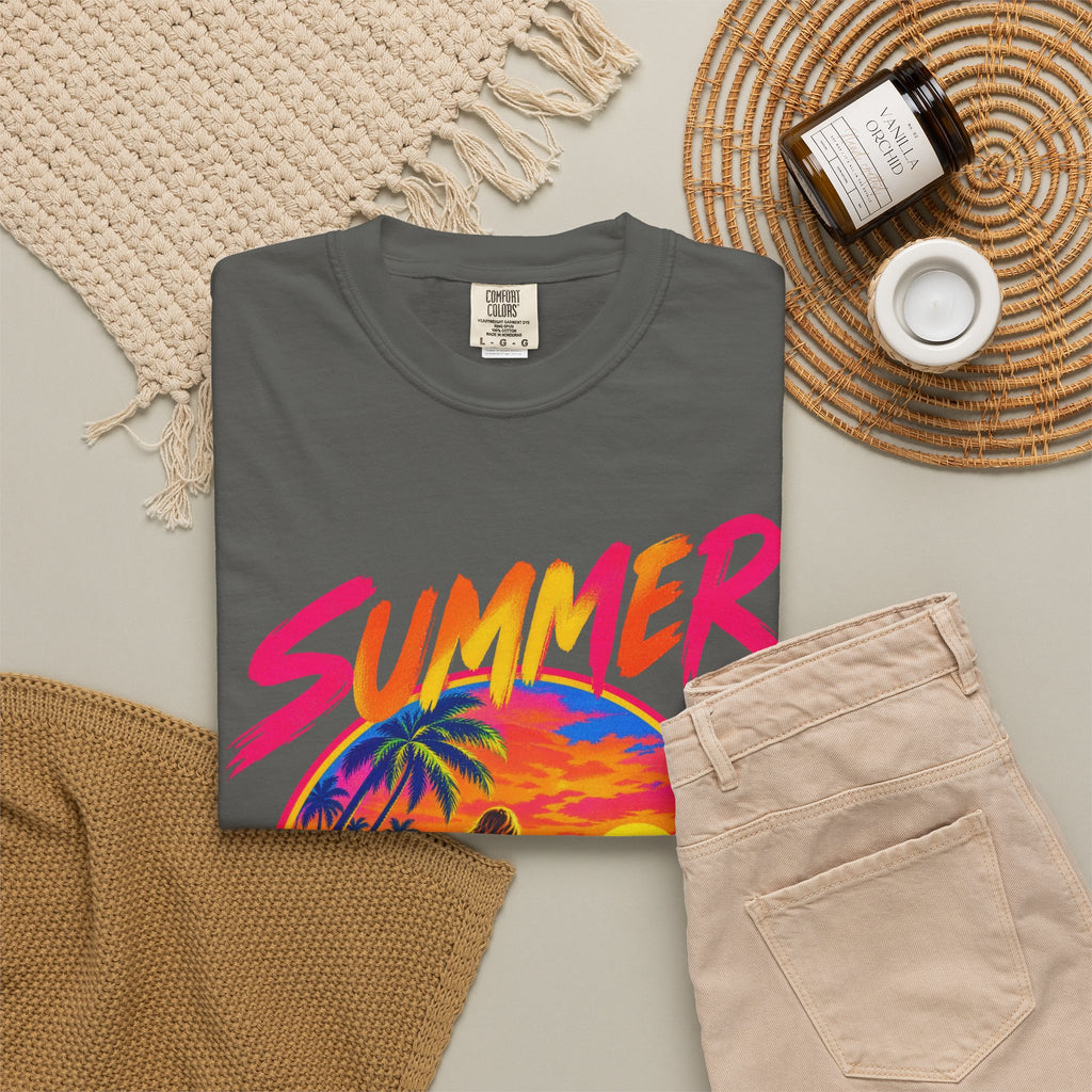 Summer Never Ends Tee | Retro Endless Summer Shirt | Tropical T-Shirt | Comfort Colors