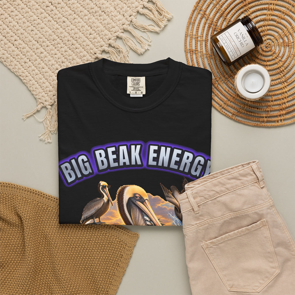 Pelican Big Beak Energy Shirt | Funny Pelican Bootleg Tee | Comfort Colors T-Shirt