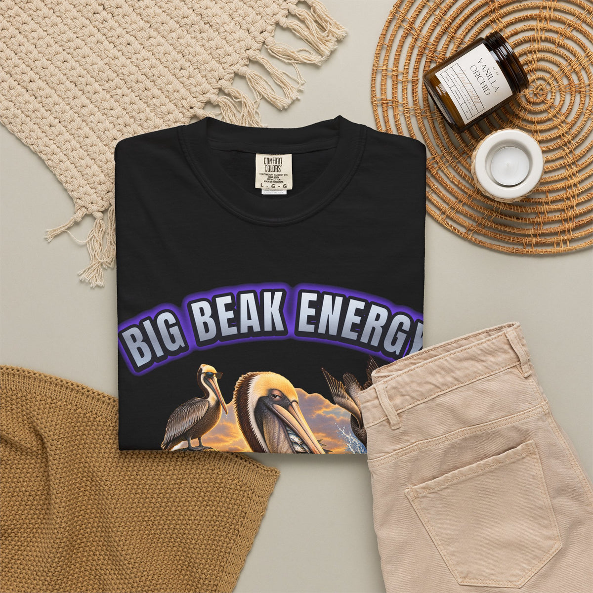 Pelican Big Beak Energy Shirt | Funny Pelican Bootleg Tee | Comfort Colors T-Shirt
