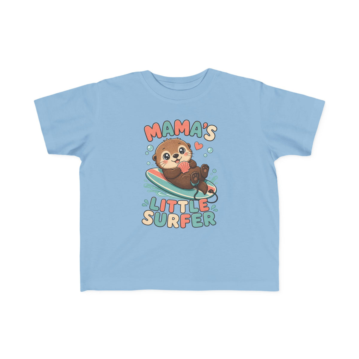 Mama's Little Surfer Kids Tee | Kids Sea Otter Shirt | Toddler Beach T-Shirt | Surf Kid Gift