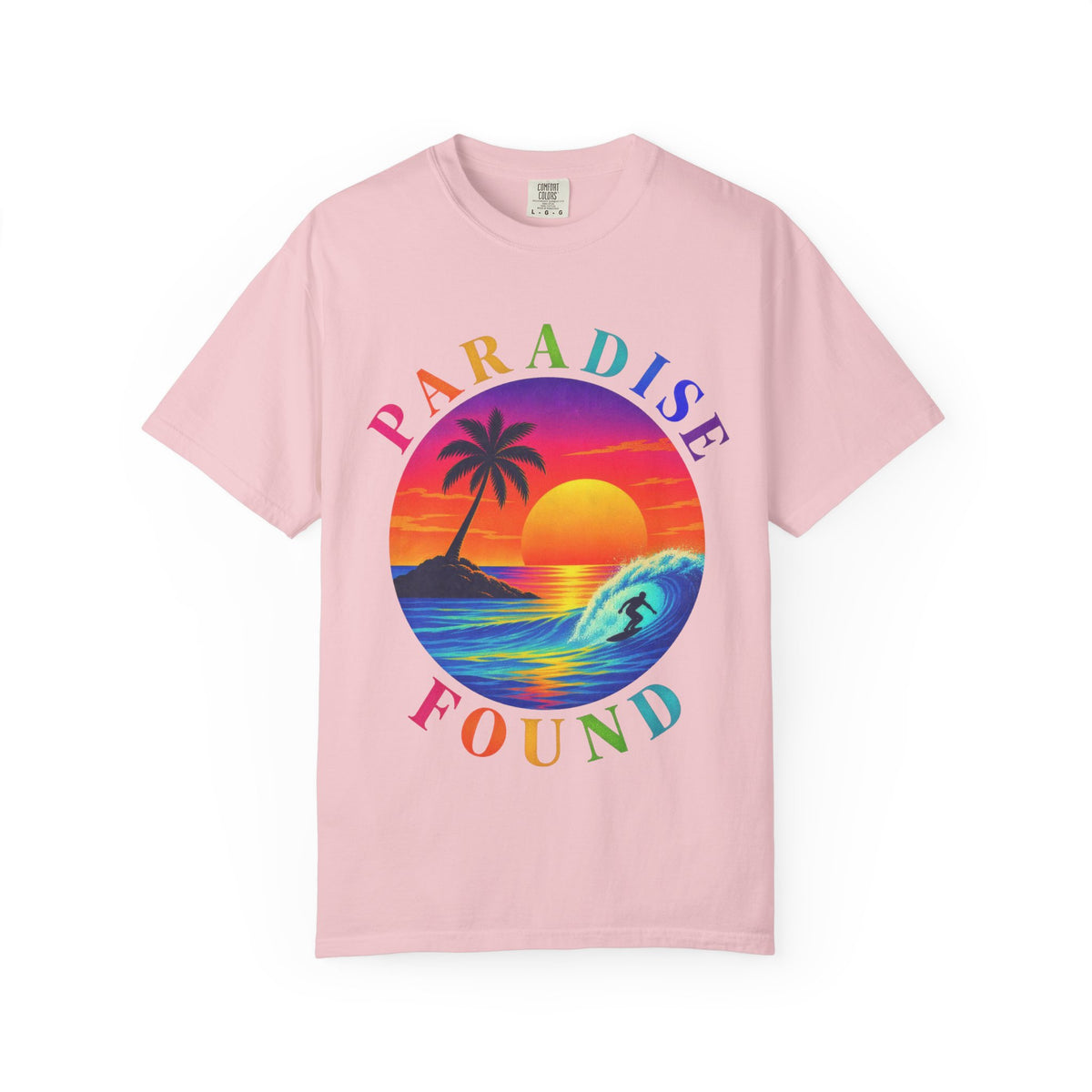 Paradise Found Tee | Tropical Island Shirt | Retro Palm T-Shirt | Comfort Colors