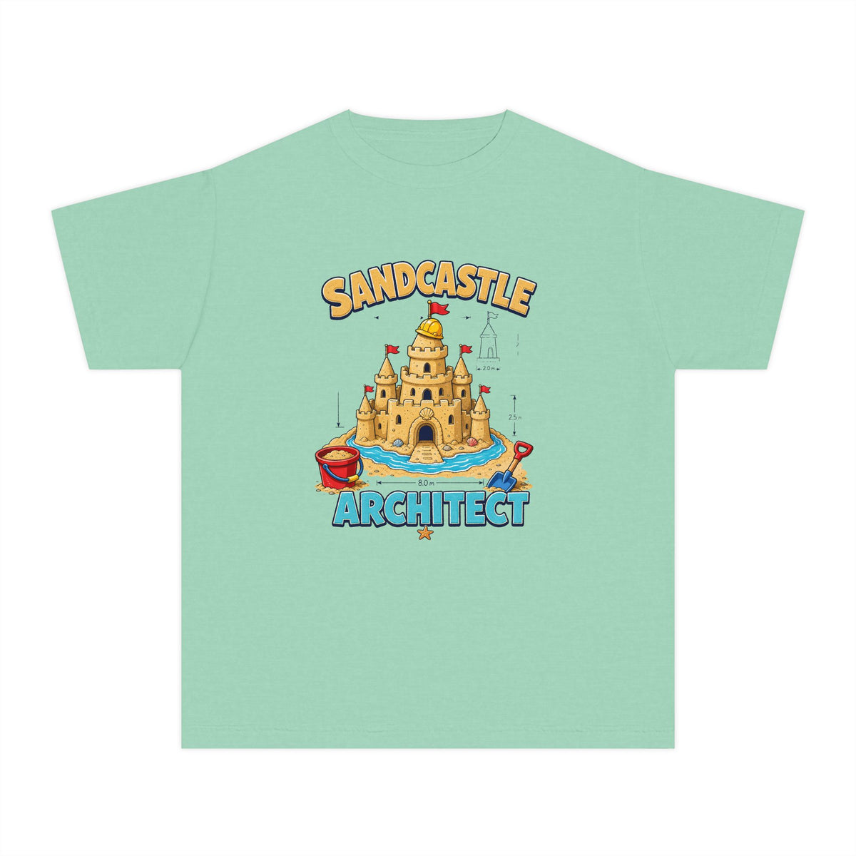 Sandcastle Architect Kids Tee | Sandcastle Kids Shirt | Youth Beach T-Shirt | Surf Kid Gift