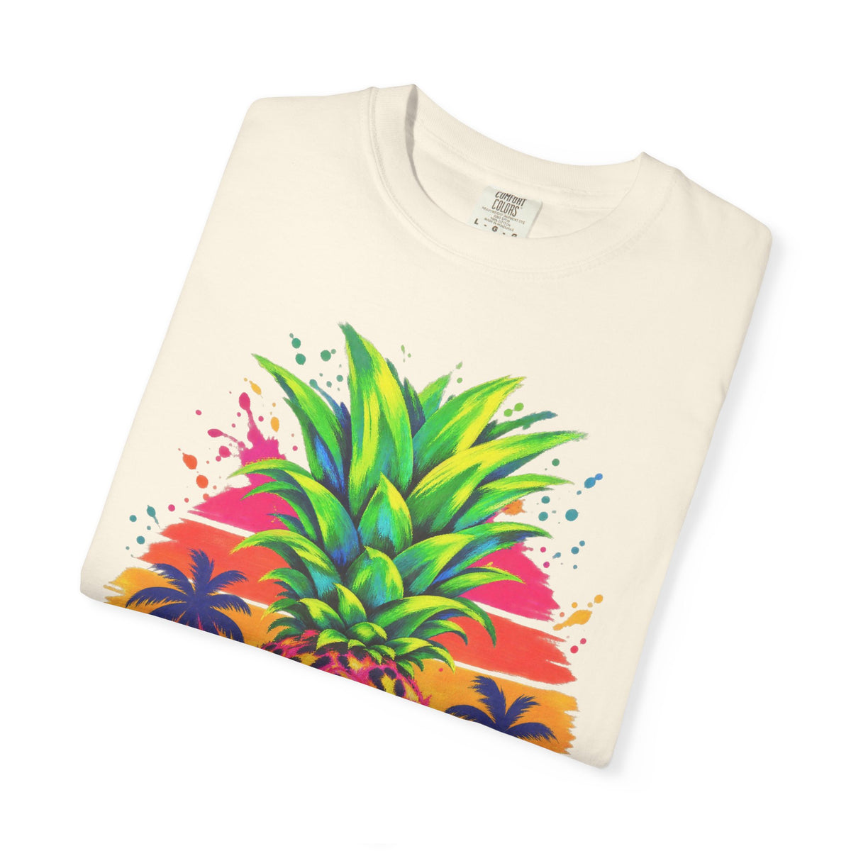 Neon Leopard Pineapple Shirt | Tropical Pineapple Sunset Tee | Comfort Colors T-Shirt