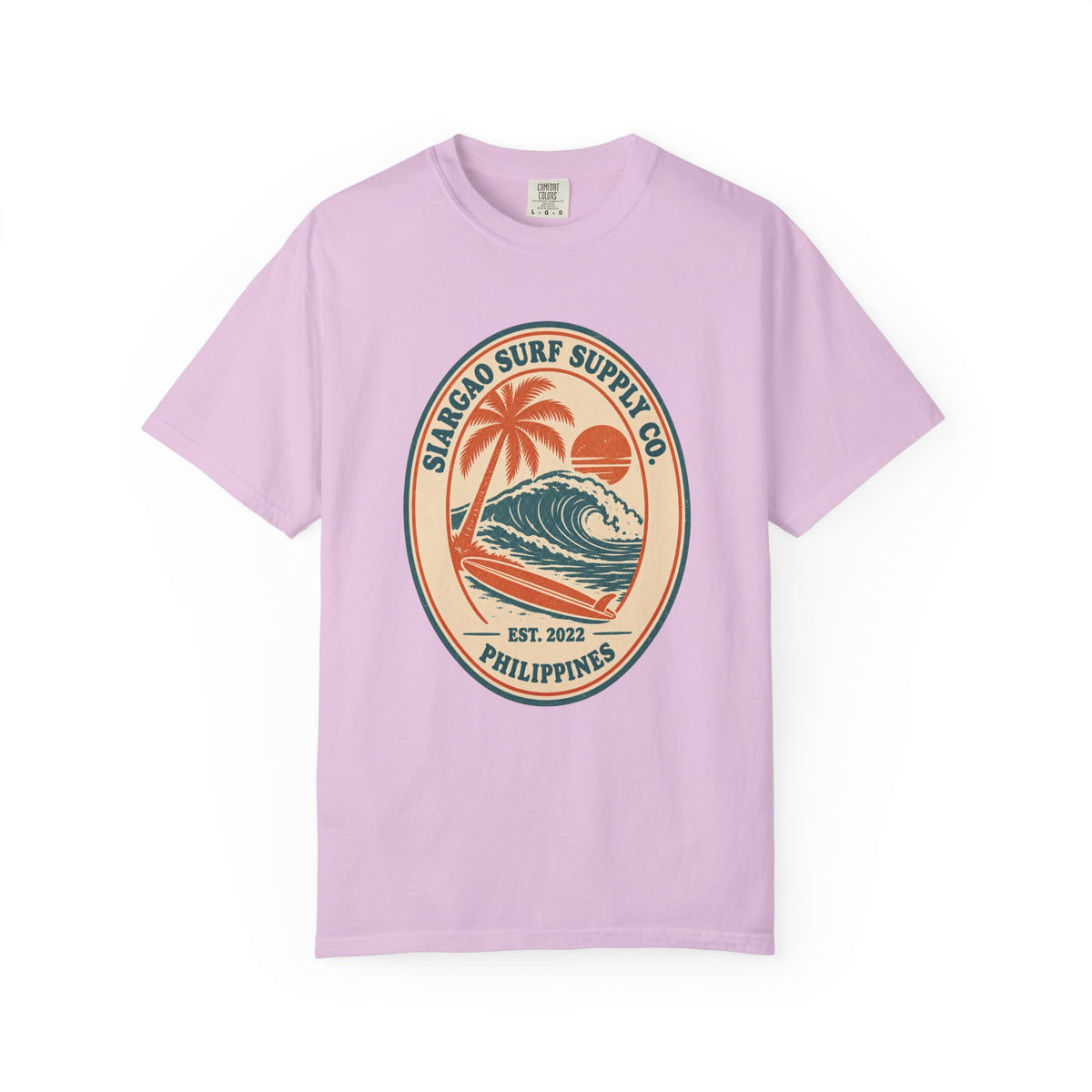 Siargao Surf Supply Co Tee | Vintage Surf Shop Badge Shirt | Philippines Surf T-Shirt | Comfort Colors