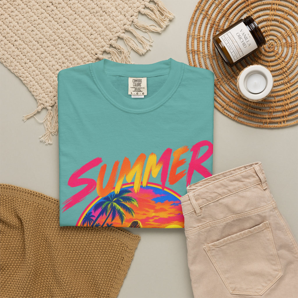 Summer Never Ends Tee | Retro Endless Summer Shirt | Tropical T-Shirt | Comfort Colors