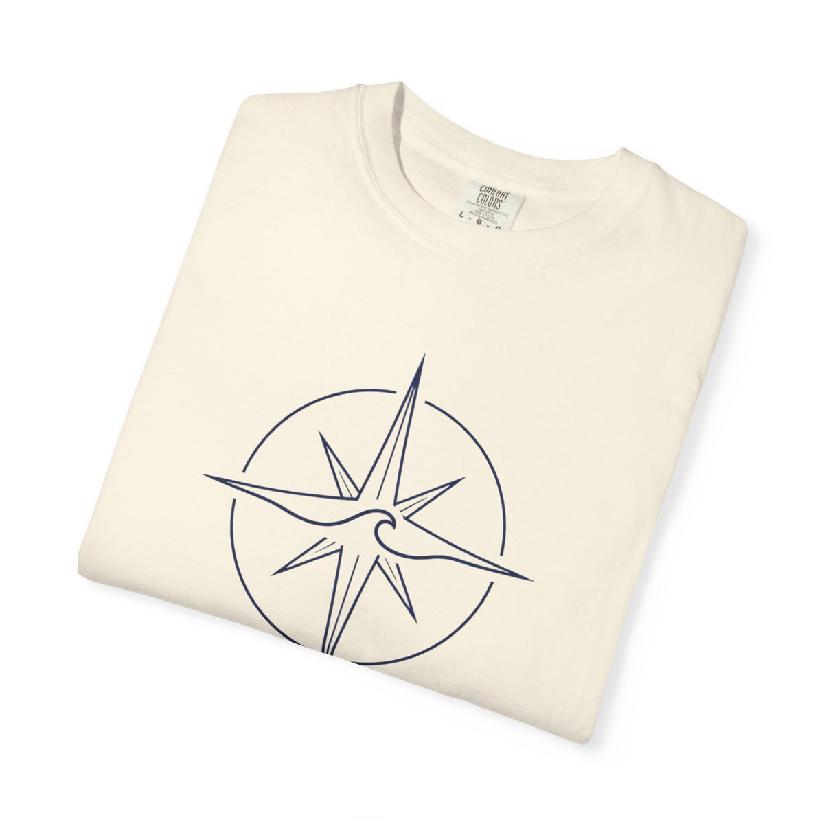 Wander By The Sea Tee | Compass Rose Nautical Shirt | Minimalist Travel T-Shirt | Comfort Colors Seafoam
