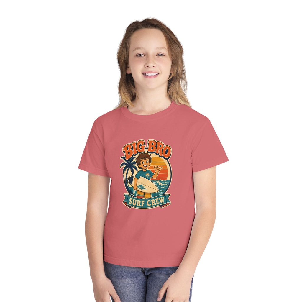 Big Bro Surf Crew Kids Tee | Big Brother Surf Shirt | Youth Beach T-Shirt | Surf Kid Gift