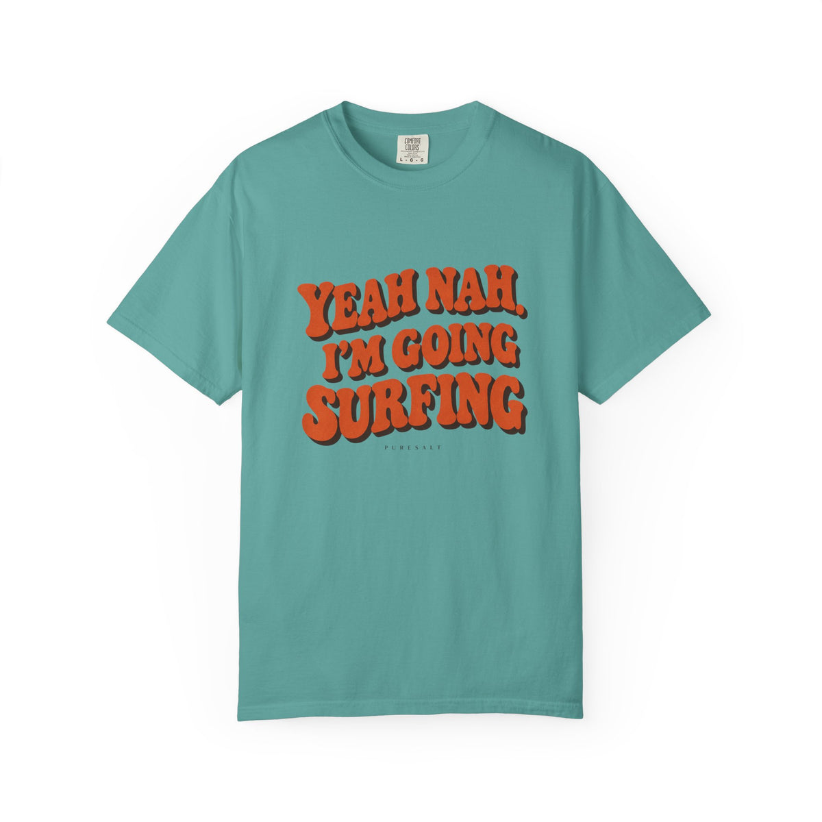Yeah Nah I'm Going Surfing T-shirt | Retro Orange Surf Quote