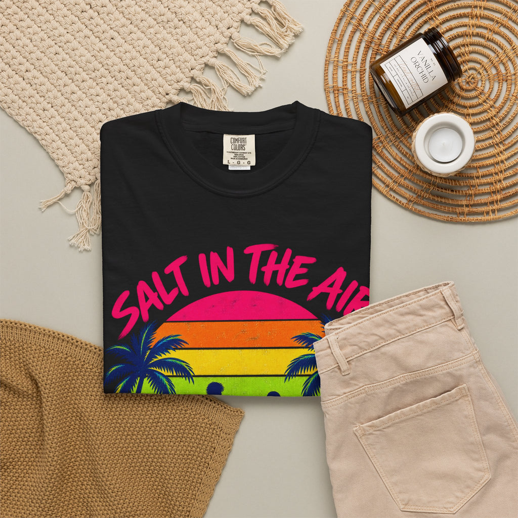 Salt In The Air Tee | Ocean Breeze Shirt | Retro Beach T-Shirt | Comfort Colors