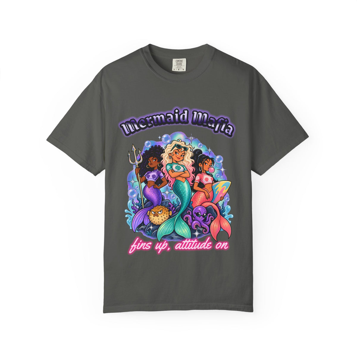 Mermaid Mafia Shirt | Funny Mermaid Bootleg Tee | Comfort Colors T-Shirt