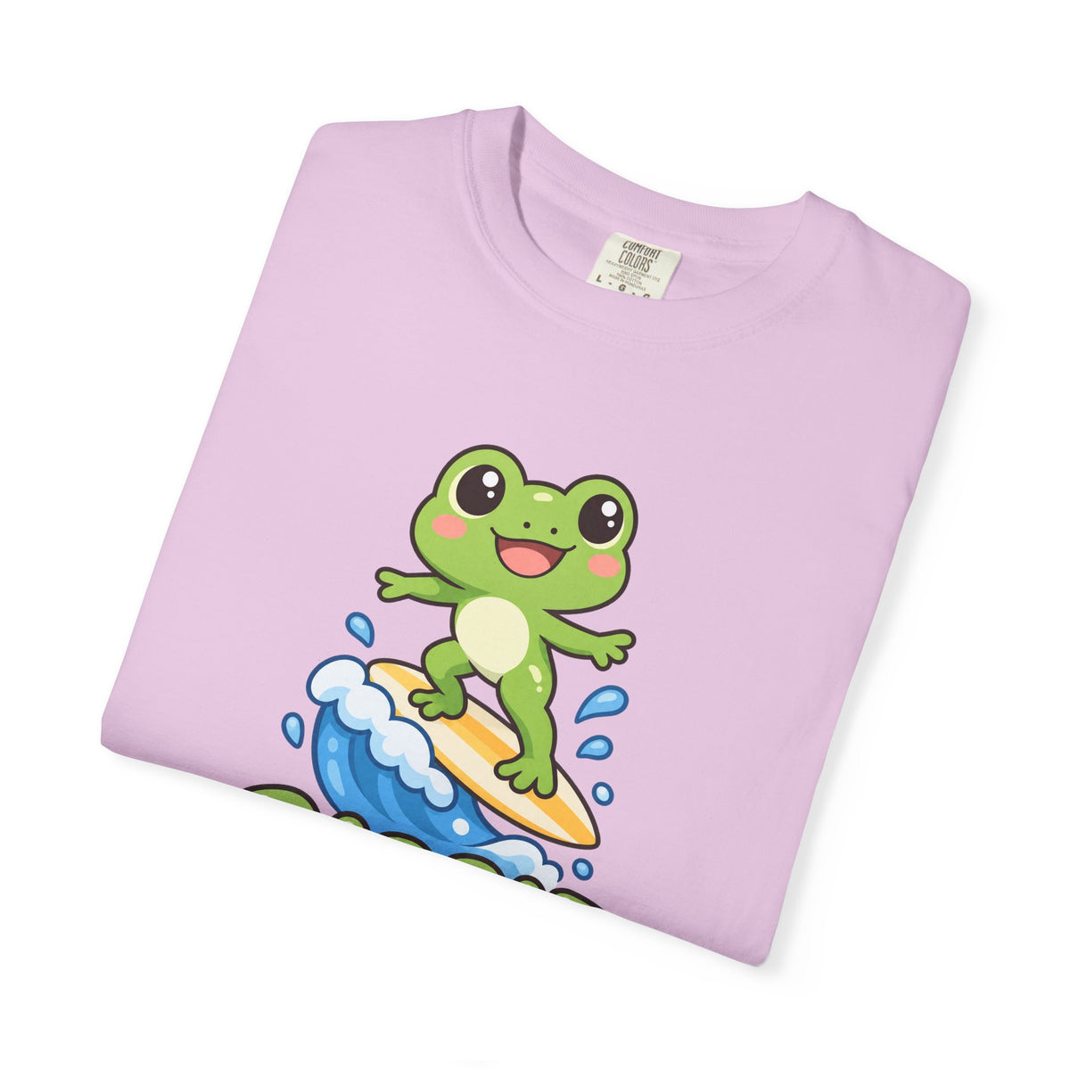 Ribbit and Ride Tee | Cute Surfing Frog Shirt | Funny Frog Surf T-Shirt | Comfort Colors Butter