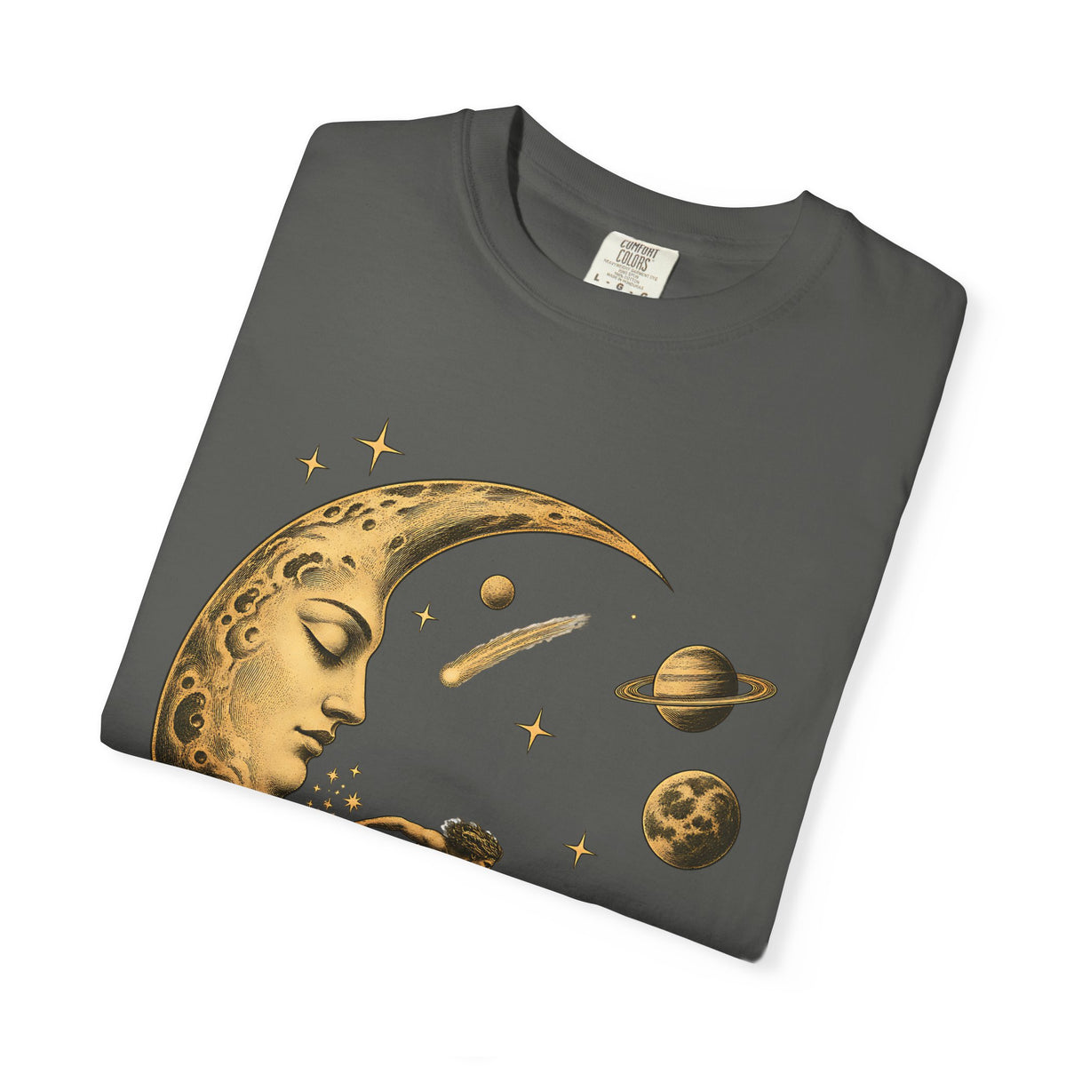 Moon Rider Surfer Shirt | Celestial Moon Surf Tee | Comfort Colors T-Shirt