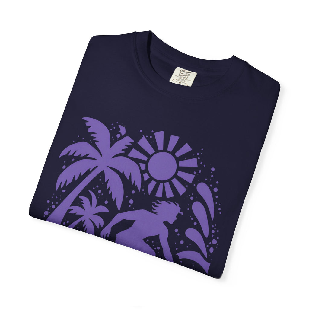 Collage Surfer Shirt | Paper Cut Surf Art Tee | Comfort Colors T-Shirt