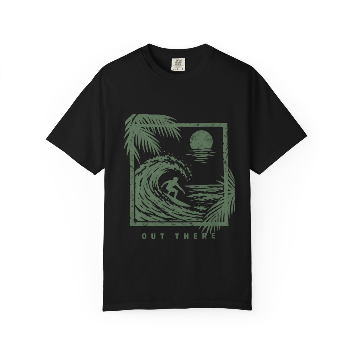 Out There Surfer Shirt | Framed Surf Wave Tee | Comfort Colors T-Shirt