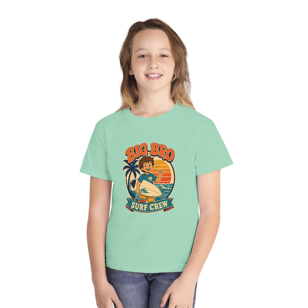 Big Bro Surf Crew Kids Tee | Big Brother Surf Shirt | Youth Beach T-Shirt | Surf Kid Gift