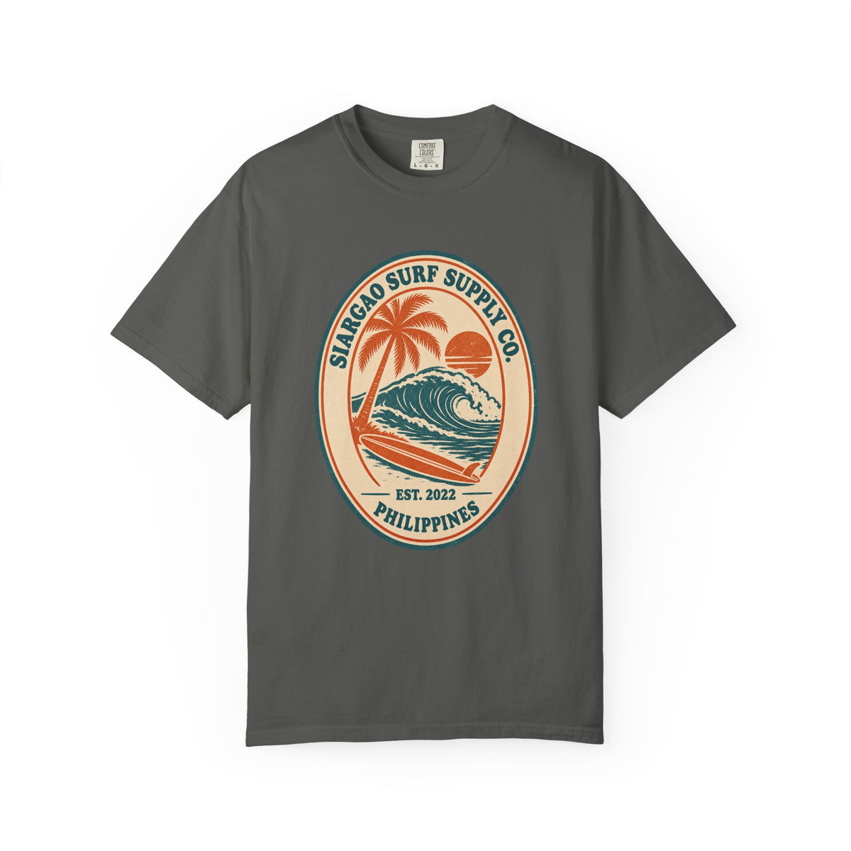 Siargao Surf Supply Co Tee | Vintage Surf Shop Badge Shirt | Philippines Surf T-Shirt | Comfort Colors
