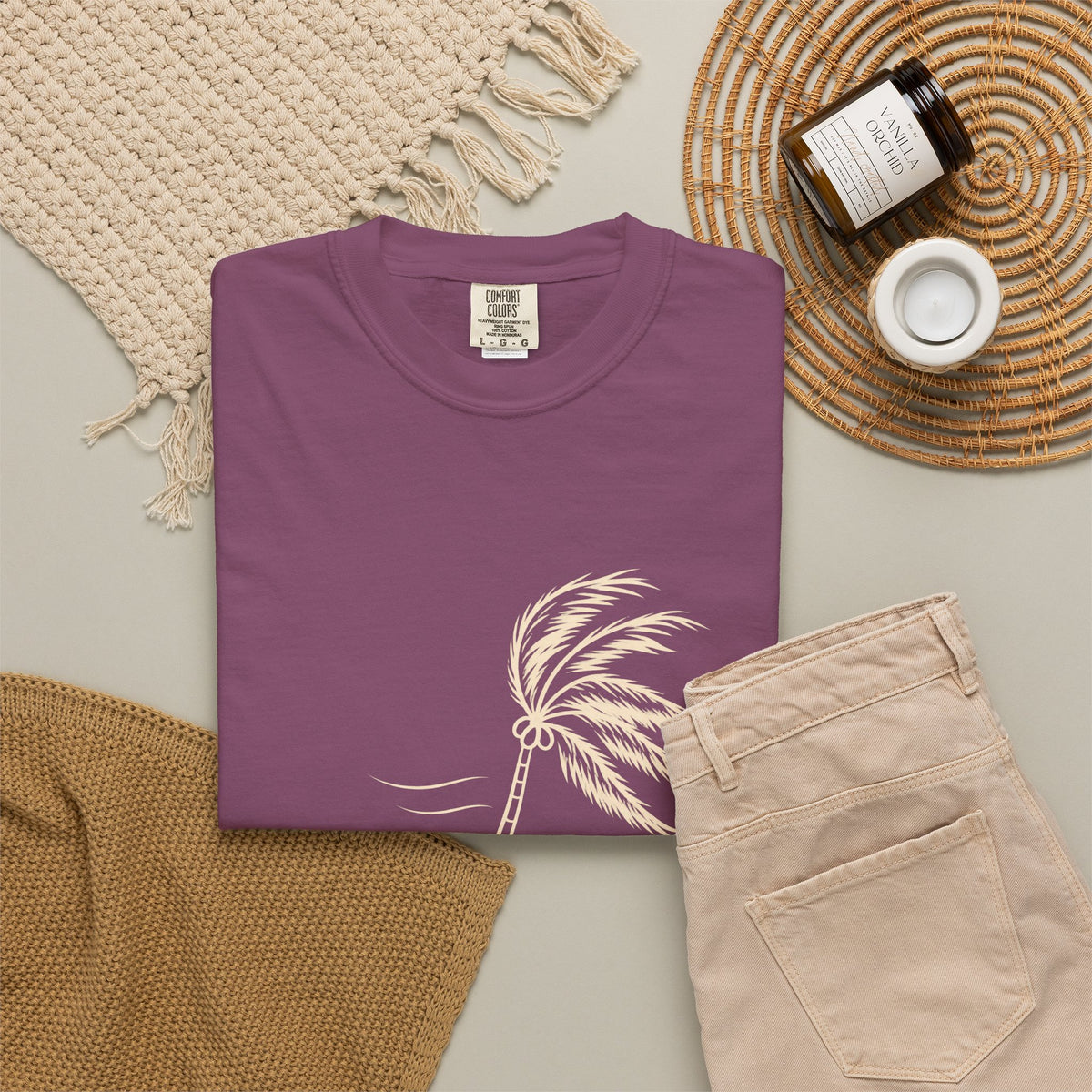 T-Shirt — Palm Tree "Bend Don’t Break" Graphic