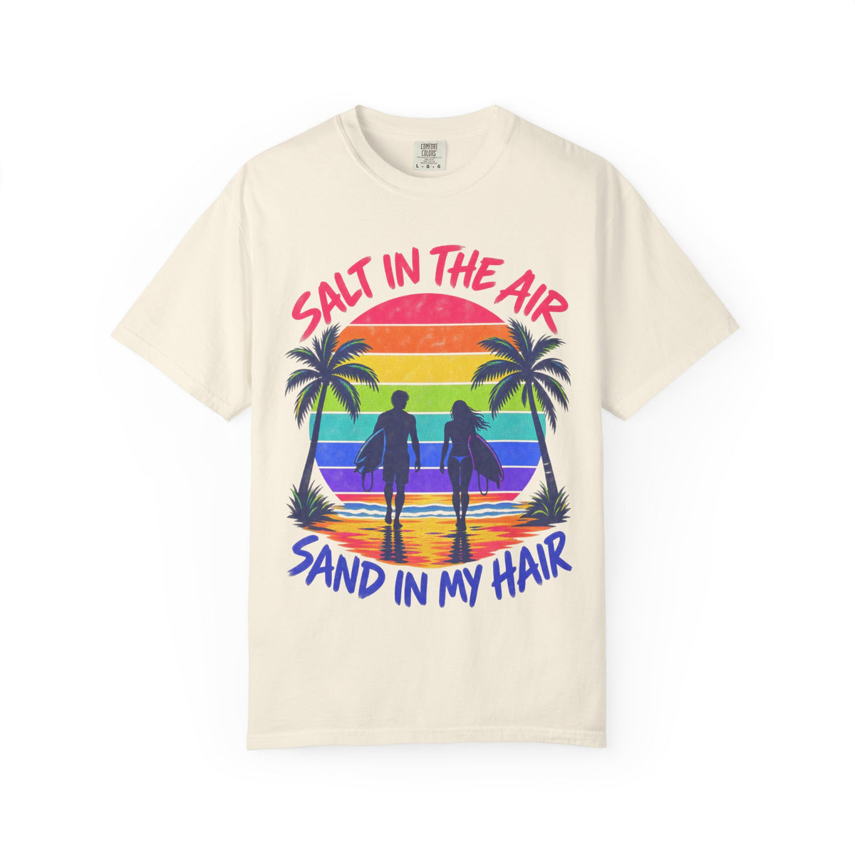 Salt In The Air Tee | Ocean Breeze Shirt | Retro Beach T-Shirt | Comfort Colors