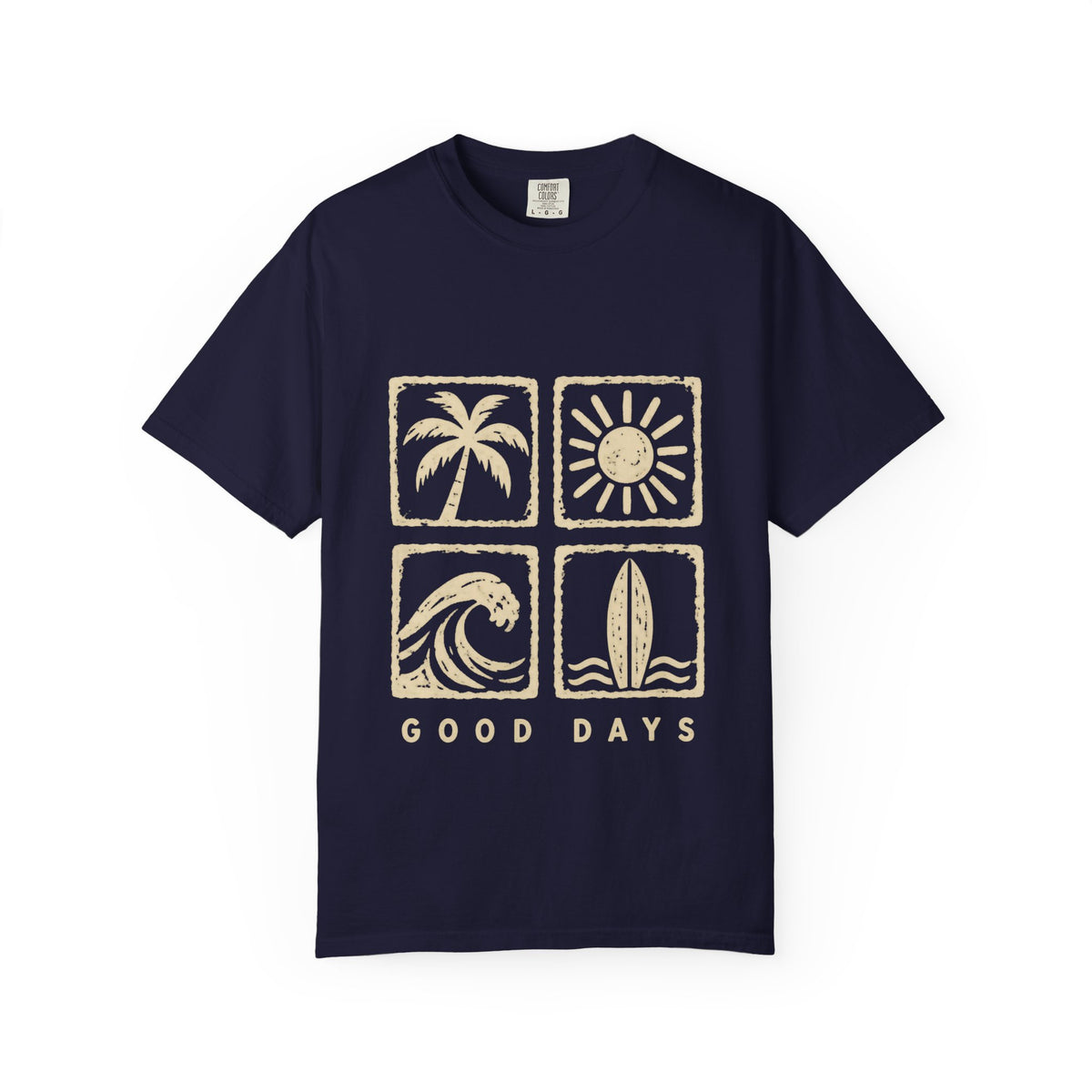 Good Days Stamp Shirt | Mini Beach Badges Tee | Comfort Colors T-Shirt