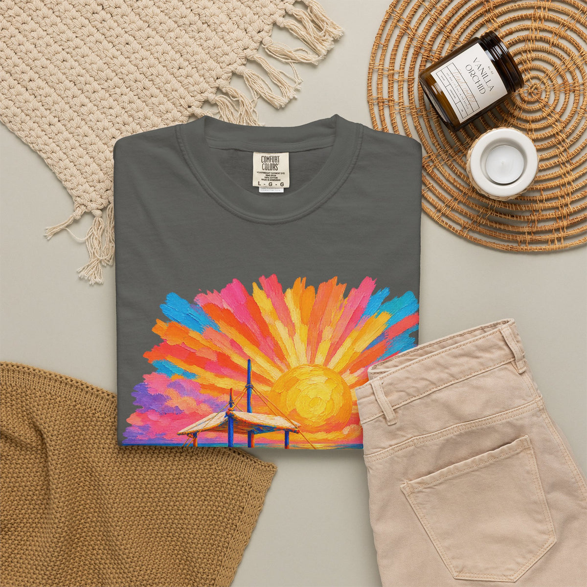 Filipino Bangka Boat Shirt | Philippines Sunburst Beach Tee | Comfort Colors T-Shirt