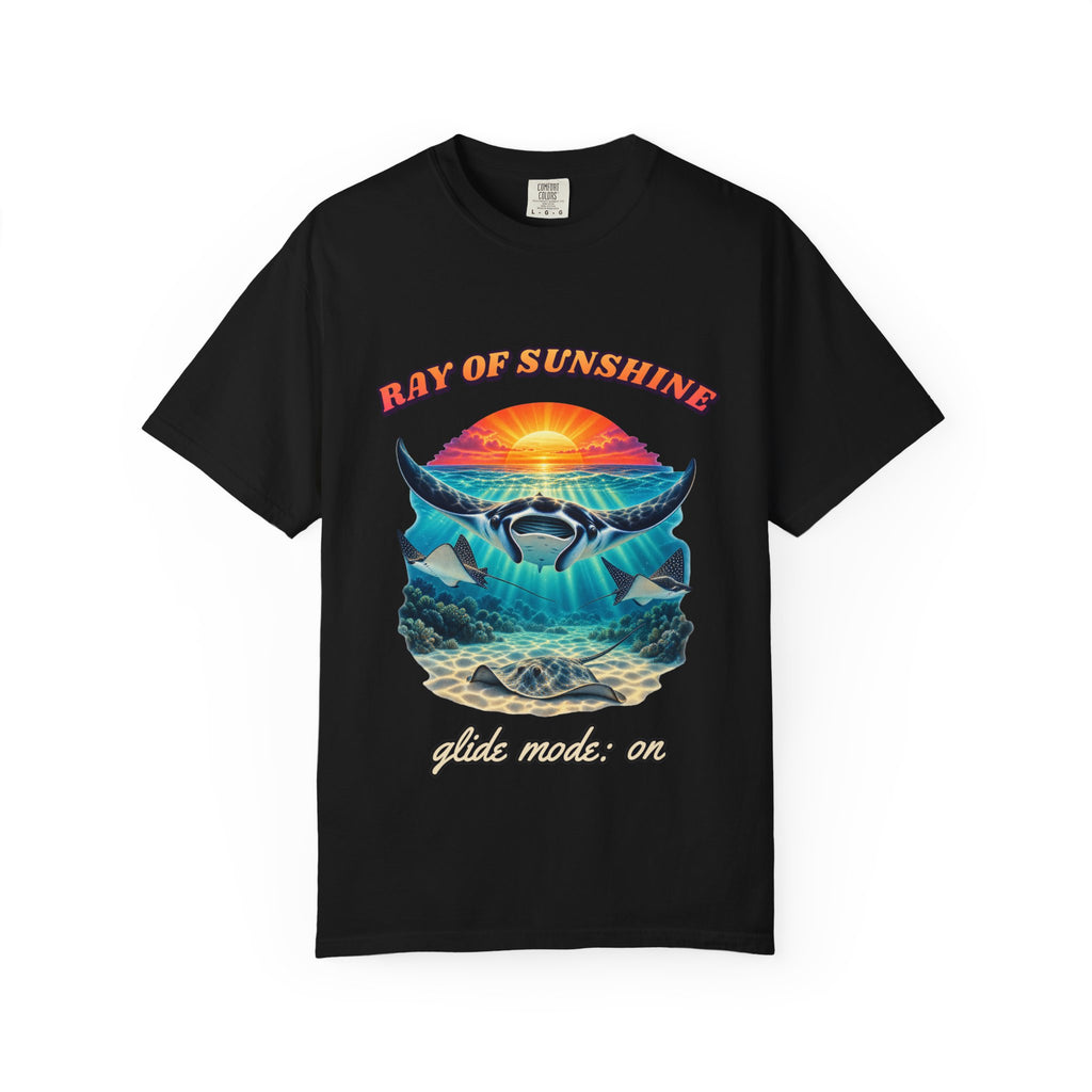 Ray Of Sunshine Stingray Shirt | Manta Ray Bootleg Tee | Comfort Colors T-Shirt