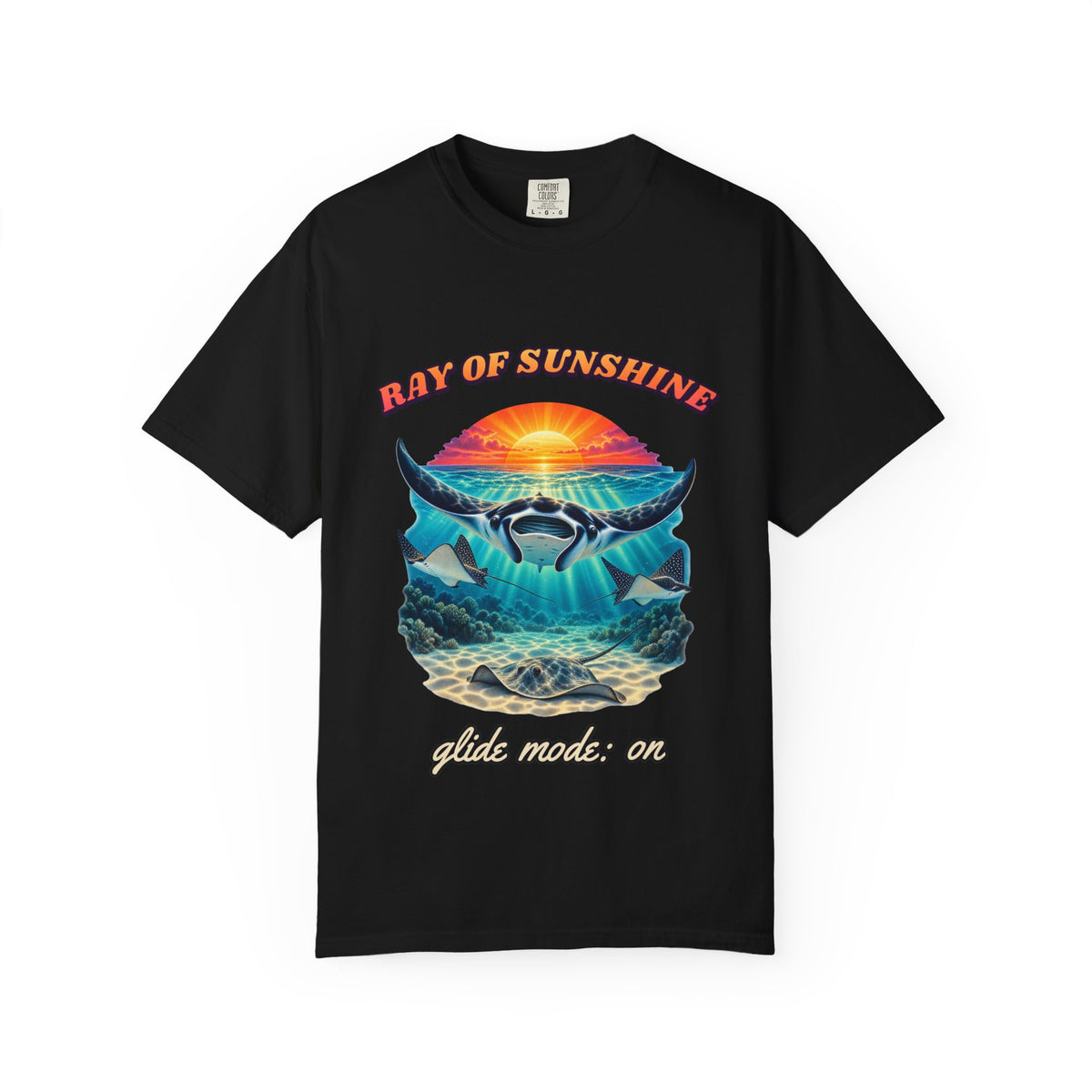 Ray Of Sunshine Stingray Shirt | Manta Ray Bootleg Tee | Comfort Colors T-Shirt
