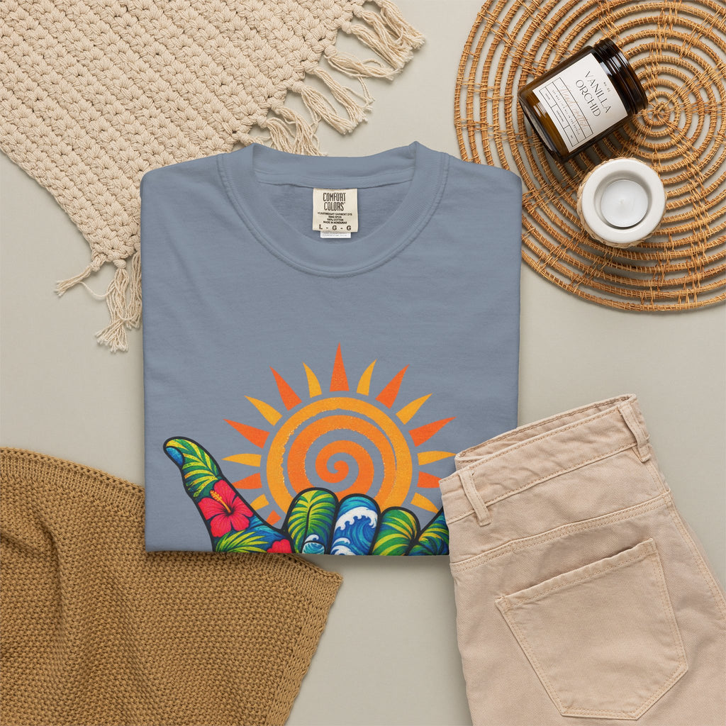 Hang Loose Tee | Shaka Surf Shirt | Retro Beach T-Shirt | Comfort Colors