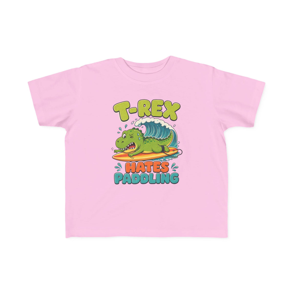 T-Rex Hates Paddling Kids Tee | Funny Dinosaur Kids Shirt | Toddler Beach T-Shirt | Surf Kid Gift