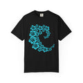 Hibiscus Wave Tee | Teal Flower Wave Shirt | Tropical Hawaiian Hibiscus T-Shirt | Comfort Colors